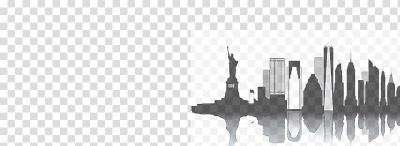 New York City Skyline Silhouette, new york skyline transparent background PNG clipart