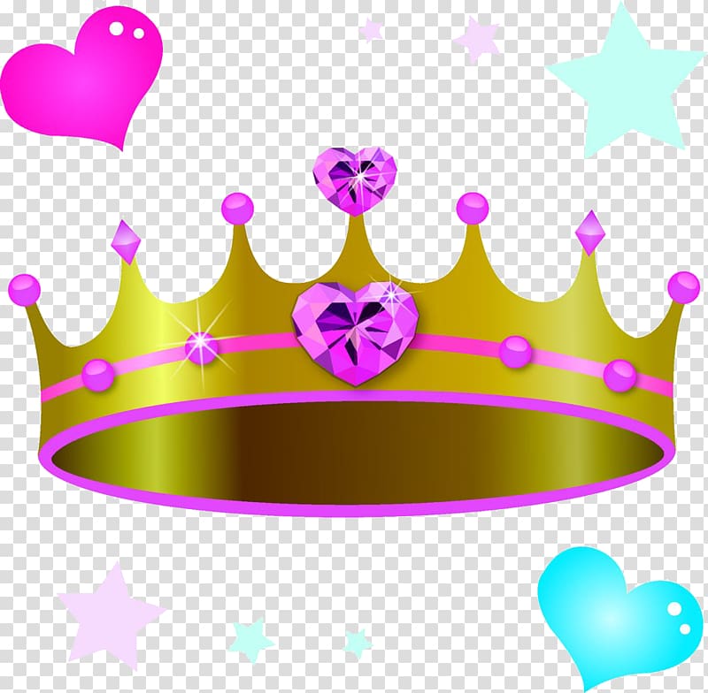 Crown Gemstone , Hearts pentagram Crown transparent background PNG clipart