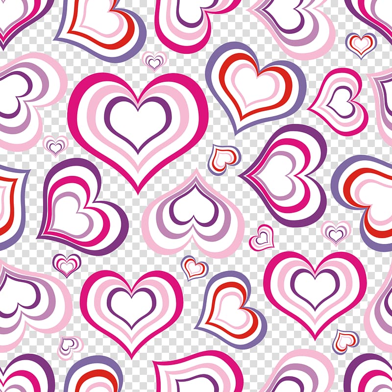 multicolored hearts illustration, , Hearts background shading transparent background PNG clipart