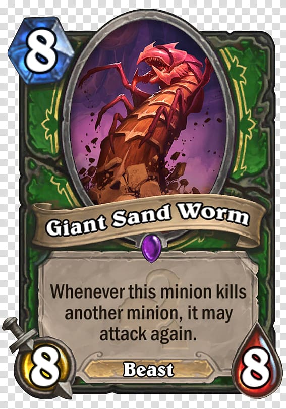 Hearthstone Giant Sand Worm Heroes of the Storm Overwatch World of Warcraft, hearthstone transparent background PNG clipart