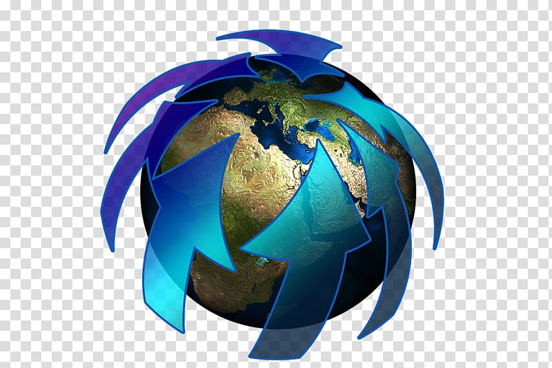 earth with arrows transparent background PNG clipart