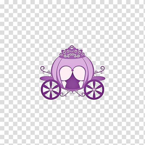 Cinderella Carriage Princess , Cartoon purple pumpkin carriage transparent background PNG clipart