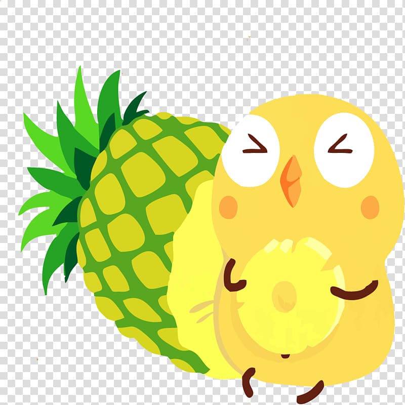 Pineapple Chicken Illustration, Pineapple and chicken transparent background PNG clipart