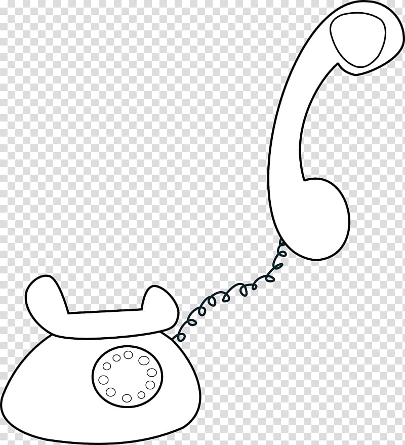 Telephone Black and white Drawing , CARTOON PHONE transparent background PNG clipart