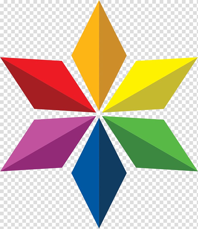 Five-pointed star Hexagram, rainbow transparent background PNG clipart