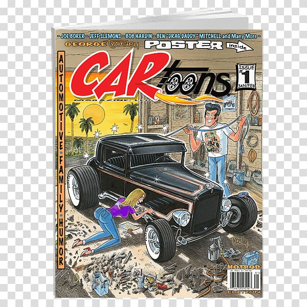 CARtoons Magazine Comic book, Cartoon Poster transparent background PNG clipart