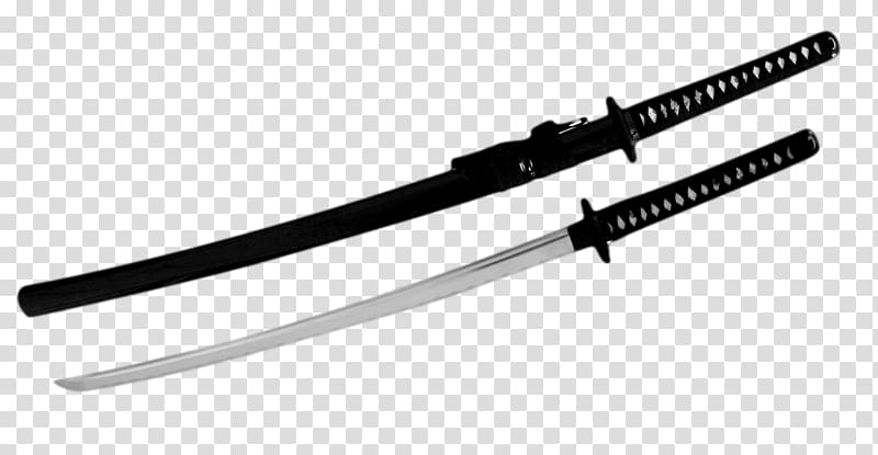 black handled katana withsheath, Japan Katana Samurai Sword Weapon, katana transparent background PNG clipart