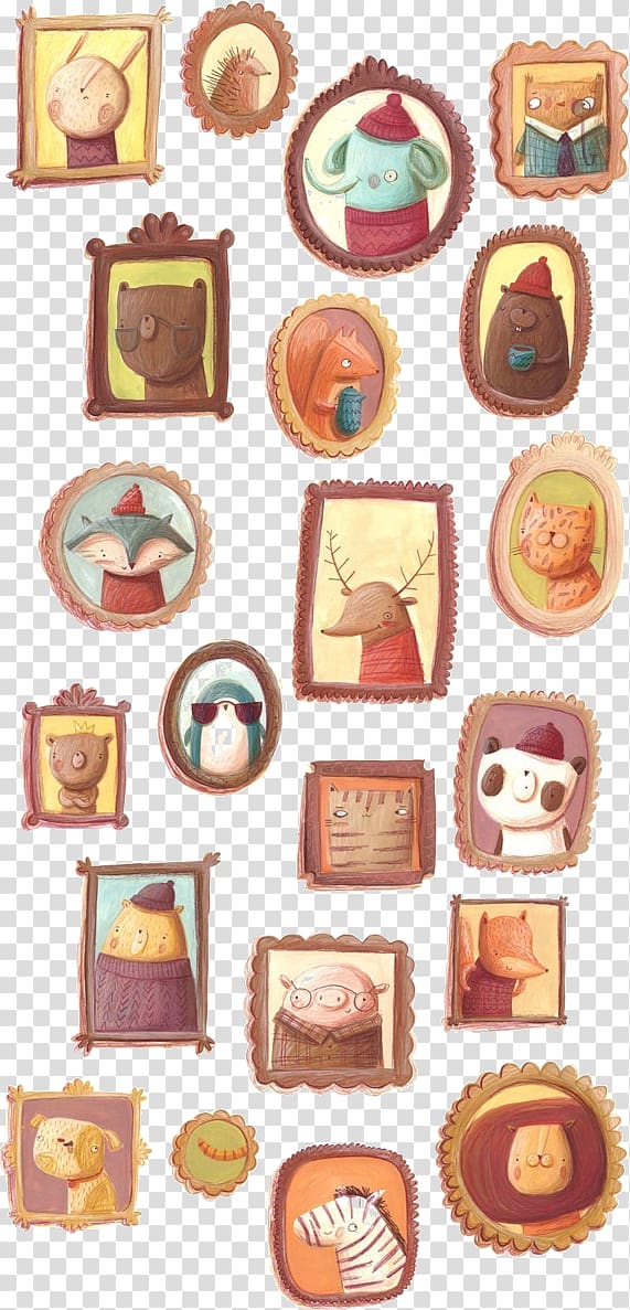Happiness Being Thought Time Illustration, A variety of small animals Avatar transparent background PNG clipart