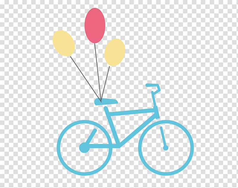 San Diego Bicycle Illustration, With balloon bicycle material transparent background PNG clipart