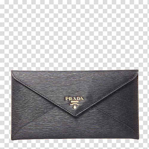 Handbag Leather Wallet Brand, PRADA black embossed Prada women\'s wallets transparent background PNG clipart