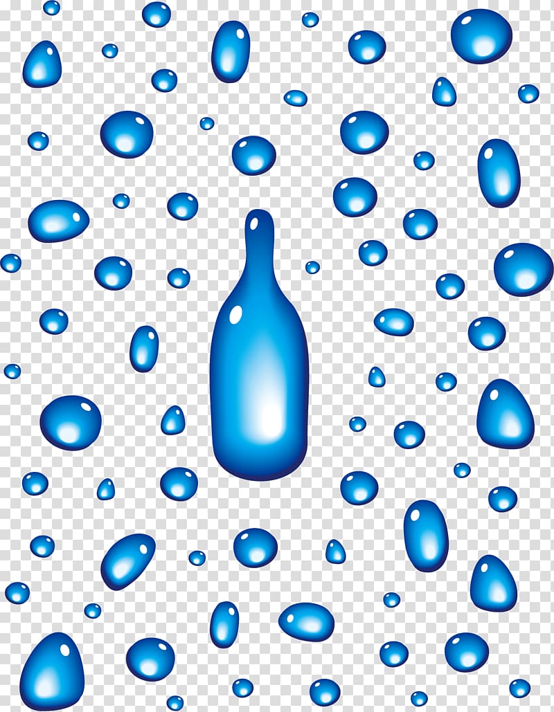 Drop Transparency and translucency , Blue water droplets transparent background PNG clipart