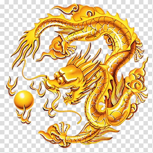 China Chinese dragon The Song of the Golden Dragon Ornament, China transparent background PNG clipart