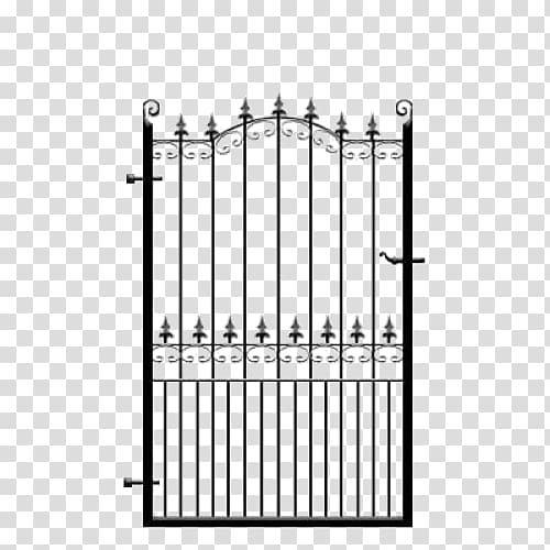 Wrought iron Metal Gate Fence, Wrought Iron Gate transparent background PNG clipart