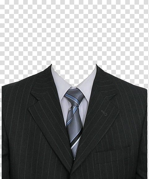 Suit Formal wear Clothing, Dress template, pinstripe notch-lapel suit jacket transparent background PNG clipart