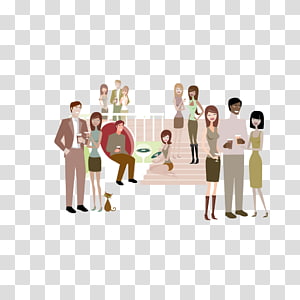 Wedding invitation Housewarming party Illustration, Gathering of men and women transparent background PNG clipart thumbnail