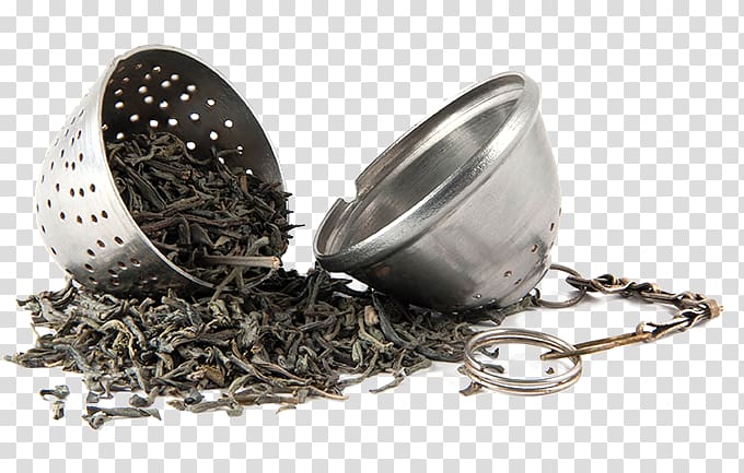 stainless steel bowl, Green tea White tea Earl Grey tea Tea Strainers, tea transparent background PNG clipart