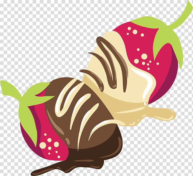 Fruit Chocolate Strawberry Illustration, Strawberry chocolate transparent background PNG clipart