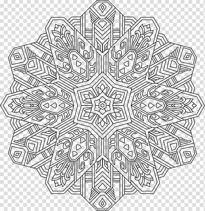 Coloring book Mandala Drawing, book transparent background PNG clipart