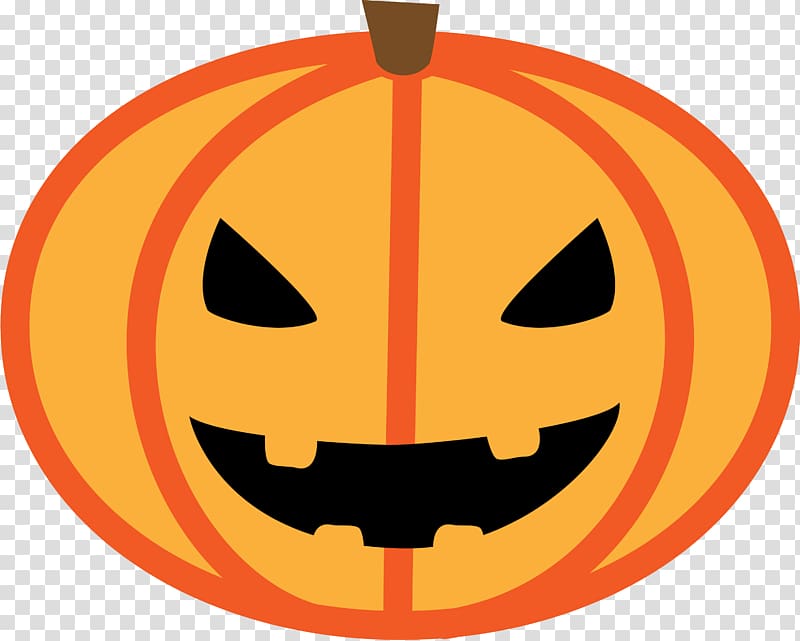 Jack-o-lantern Calabaza Pumpkin , Simple yellow pumpkin head transparent background PNG clipart