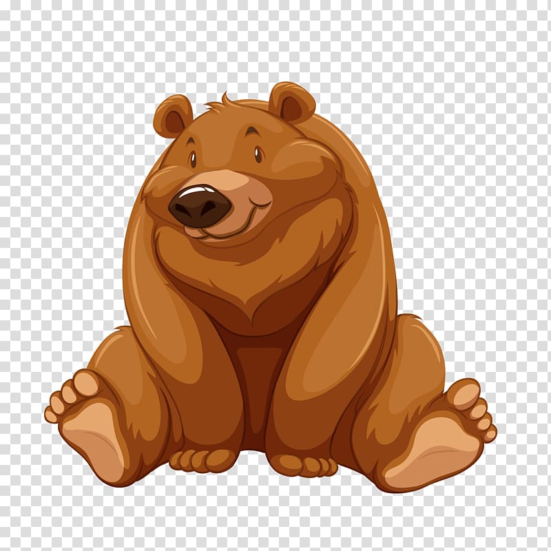 Brown bear Illustration, Glass door stickers transparent background PNG clipart