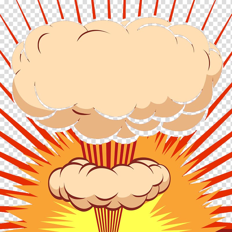 Mushroom cloud Explosion Cartoon Comics, Cartoon mushroom cloud transparent background PNG clipart