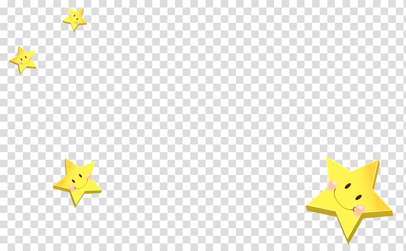 Yellow Angle Star Pattern, Yellow cartoon stars floating material transparent background PNG clipart