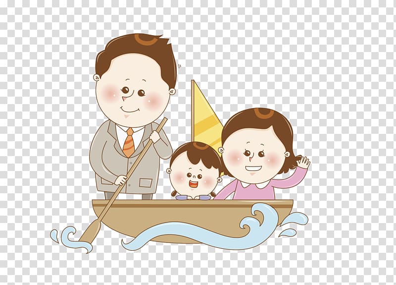 Siheung Family Illustration, Rowing man transparent background PNG clipart