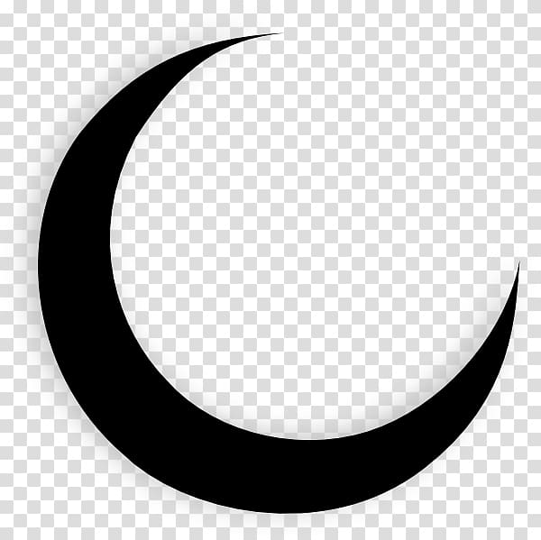 white and black crescent moon , Crescent Circle White Pattern, Crescent Moon And Star transparent background PNG clipart