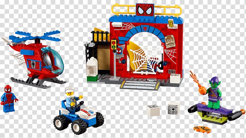 LEGO 10687 Juniors Spider-Man Hideout Lego minifigure Lego Juniors, bounch hiouse underwater tornado transparent background PNG clipart