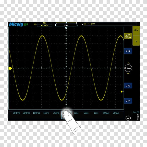 Electronics Oscilloscope Bandwidth Display device Analog signal, gradient division line transparent background PNG clipart