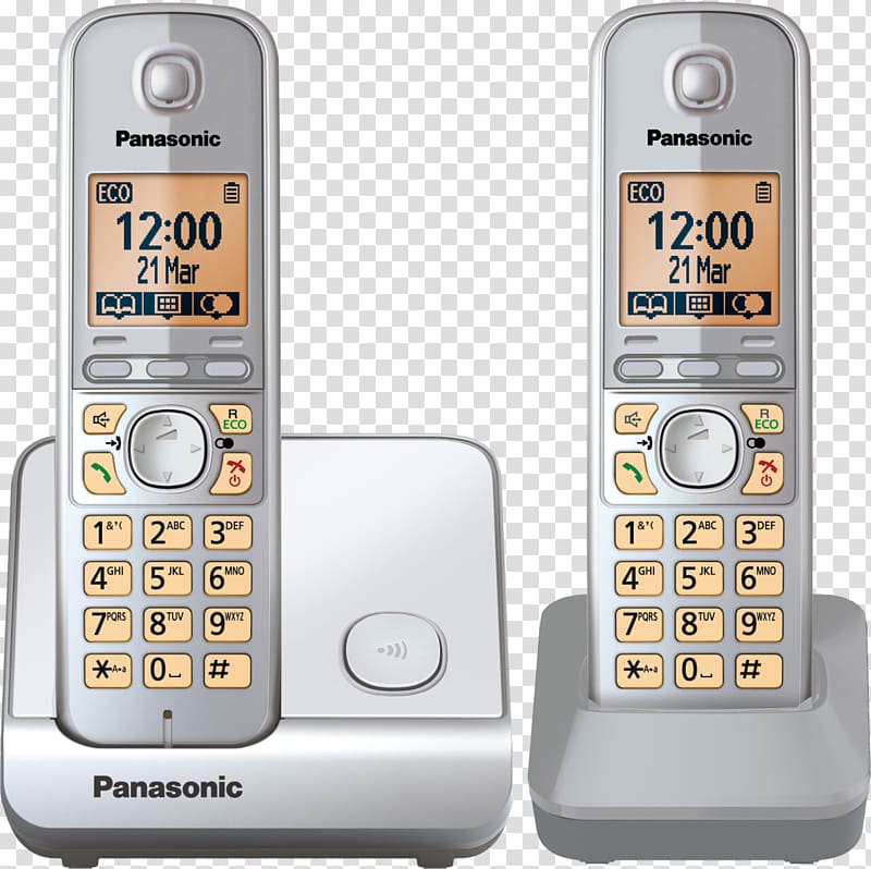 Feature phone Mobile Phones Answering Machines Panasonic Digital Enhanced Cordless Telecommunications, Polyphon transparent background PNG clipart