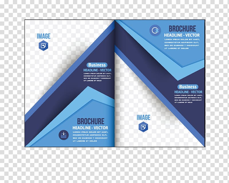 blue and white brochures, Flyer Brochure Graphic design, Fashion book design layout material transparent background PNG clipart