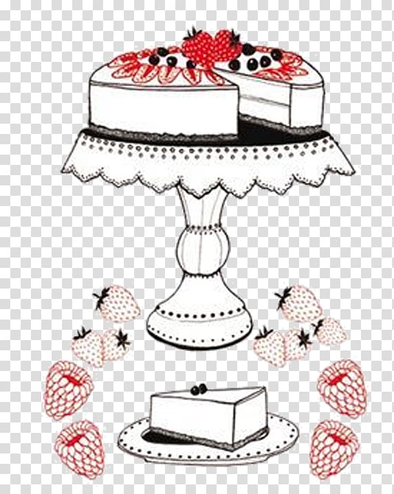Strawberry cream cake Strawberry pie Illustrator Illustration, Delicious strawberry cake transparent background PNG clipart