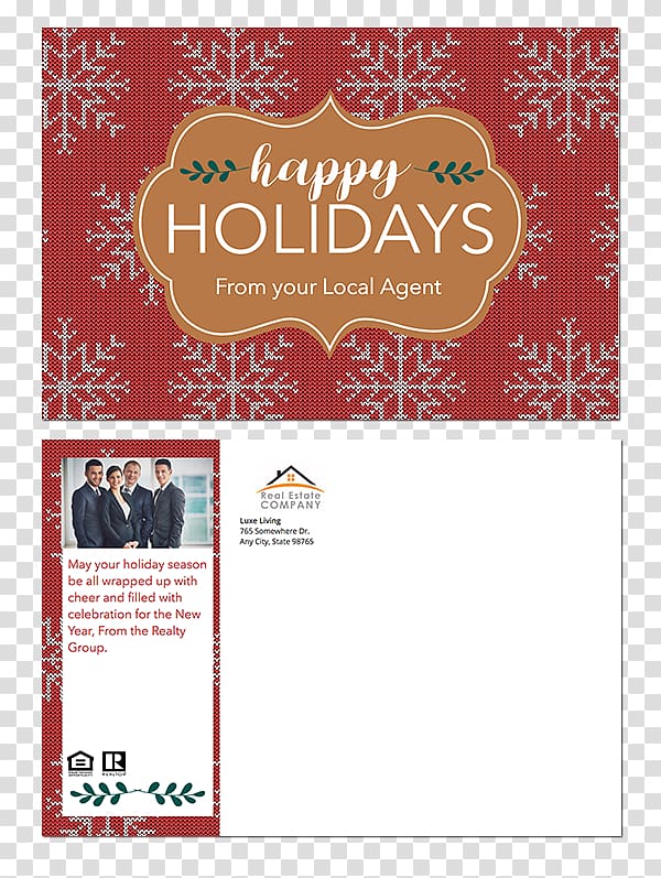 Paper Post Cards Holiday Flyer Estate agent, real estate folding transparent background PNG clipart