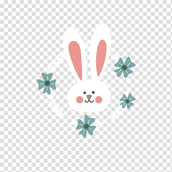 Green Garland Wreath, White Rabbit blue garland transparent background PNG clipart