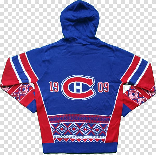 Hoodie T-shirt Sports Fan Jersey Montreal Canadiens Bluza, ugly christmas sweater transparent background PNG clipart
