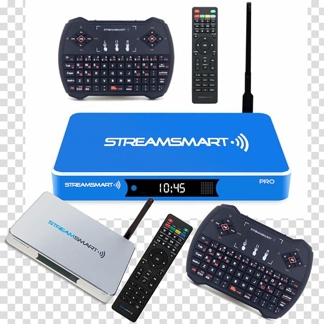 StreamSmart Pro Premium Box Streaming media Smart TV Digital media player 4K resolution, family tv transparent background PNG clipart