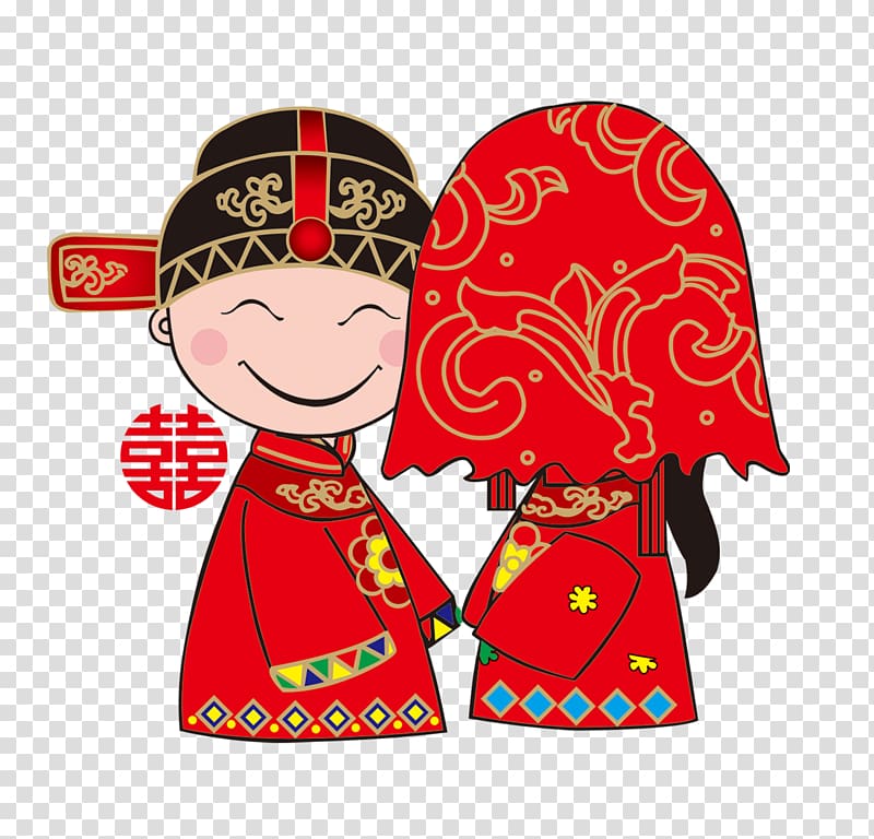Bridegroom Cartoon, Married Doll transparent background PNG clipart