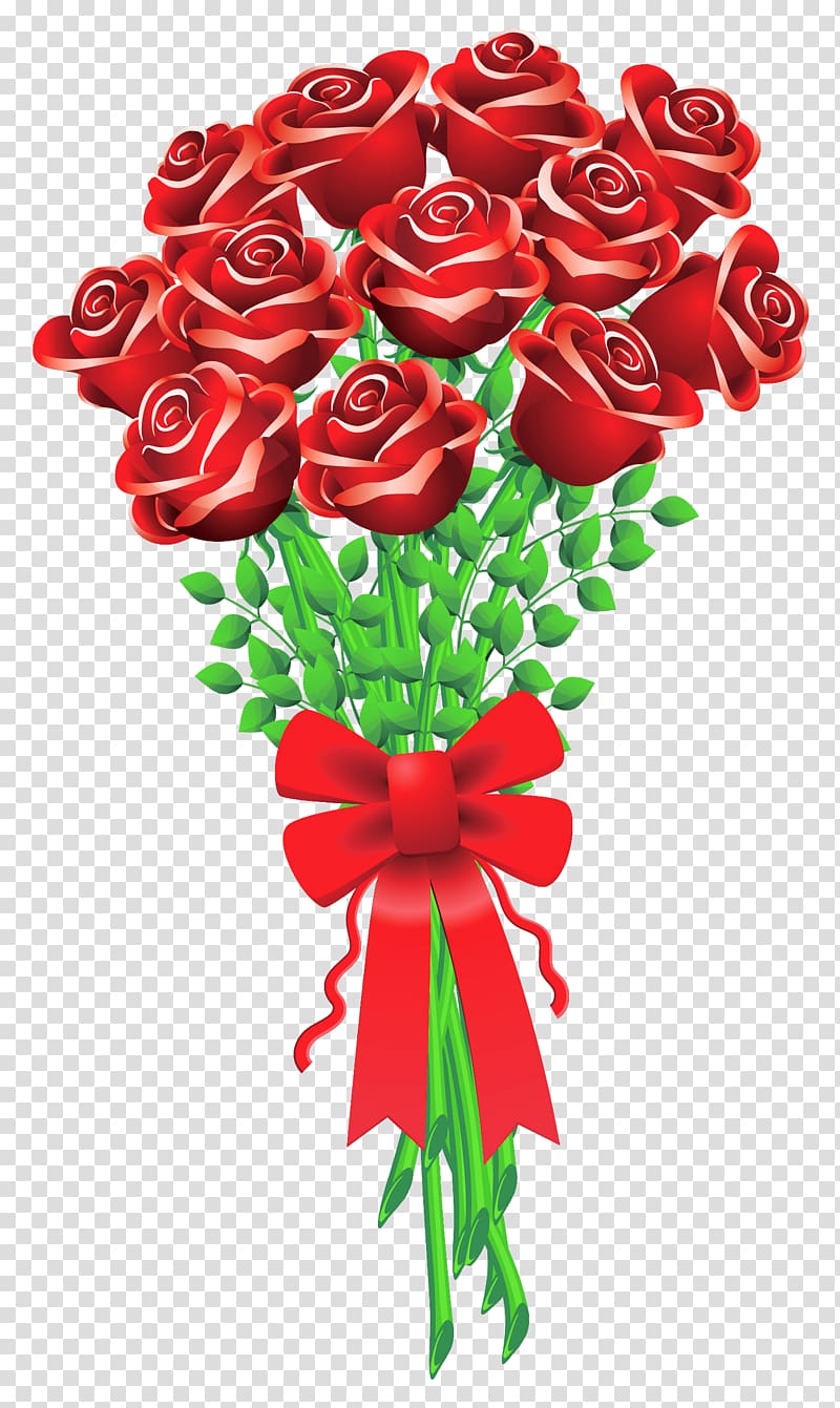 bouquet of red roses , Valentine's Day Flower bouquet Rose , Rose Bouquet transparent background PNG clipart