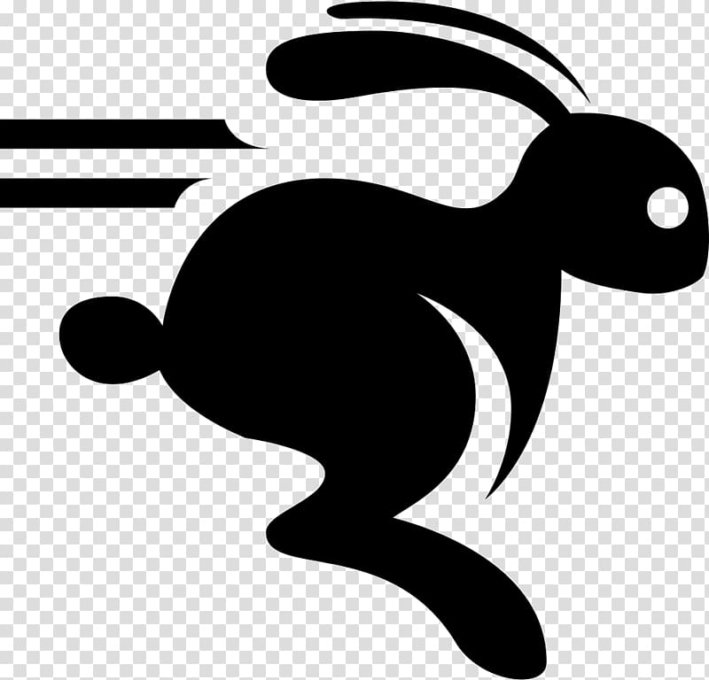 Computer Icons Running Rabbit Hare, bunny transparent background PNG clipart
