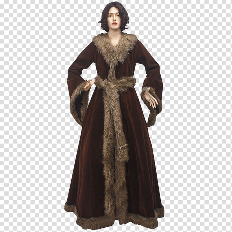 Robe Coat Fur clothing Dress, fur coat transparent background PNG clipart