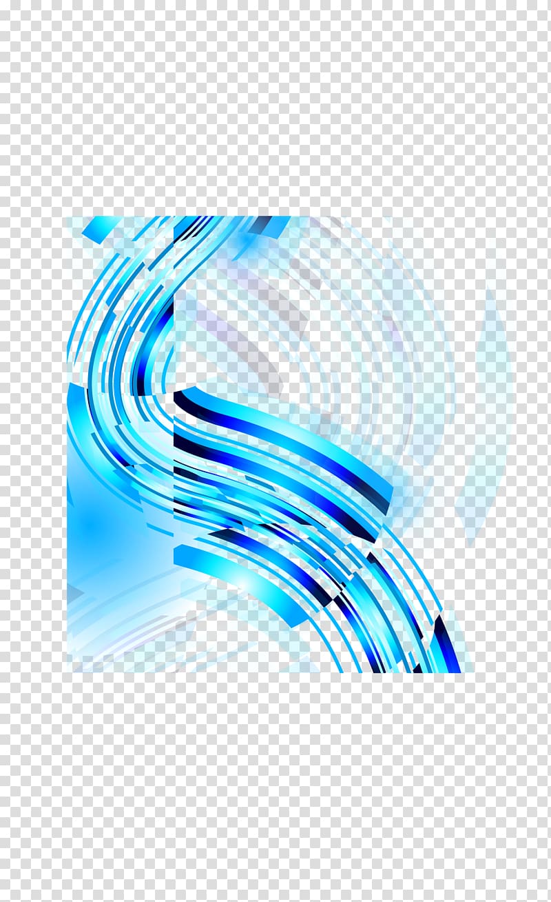 Euclidean Wave Graphic arts, Science and Technology blue background material transparent background PNG clipart