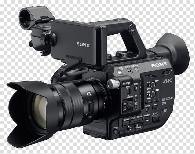 Super 35 4K resolution XDCAM Camcorder Camera, Camera transparent background PNG clipart
