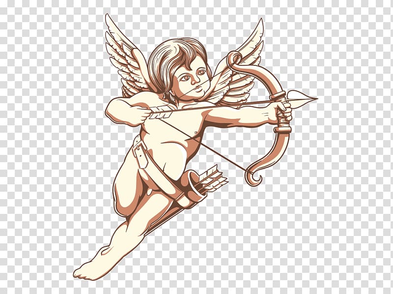 Cupid Cherub Illustration, Cupid transparent background PNG clipart