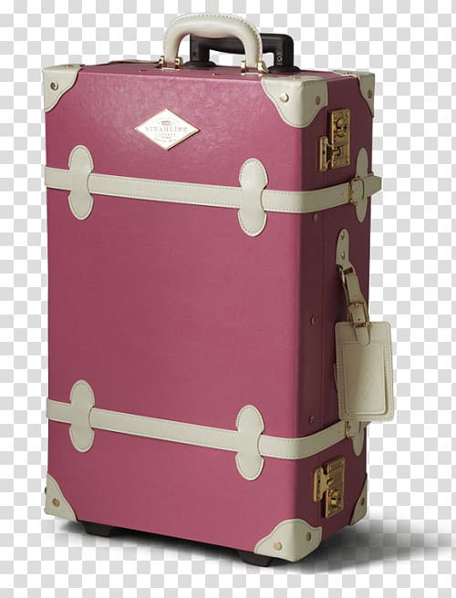 Hand luggage Suitcase Baggage Travel Trolley, pink suitcase transparent background PNG clipart