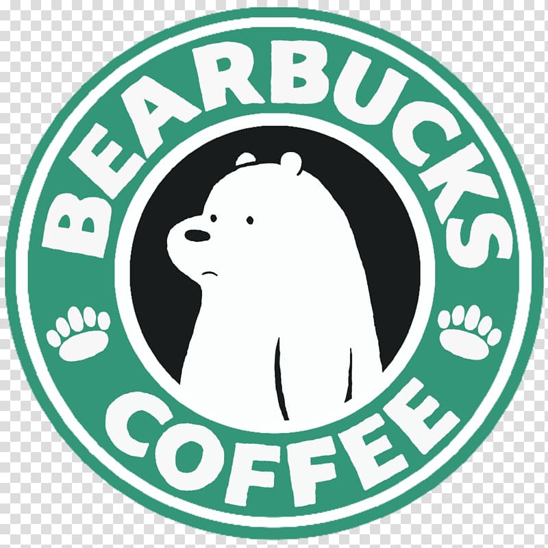 Bearbucks Coffee signage, Giant panda Polar bear Ice Bear Grizzly bear, bear transparent background PNG clipart