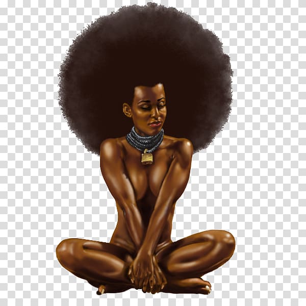sitting woman covering her lower part with her hands illustration, Black feminism African American Woman, woman transparent background PNG clipart