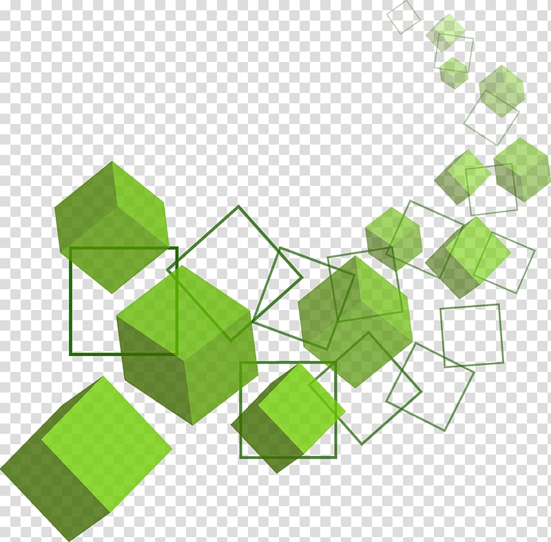 Cube Euclidean , Green cube transparent background PNG clipart