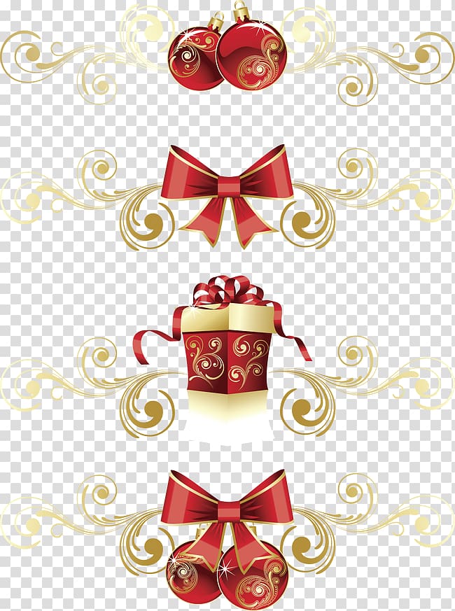 Gold Chemical element Red , Christmas transparent background PNG clipart