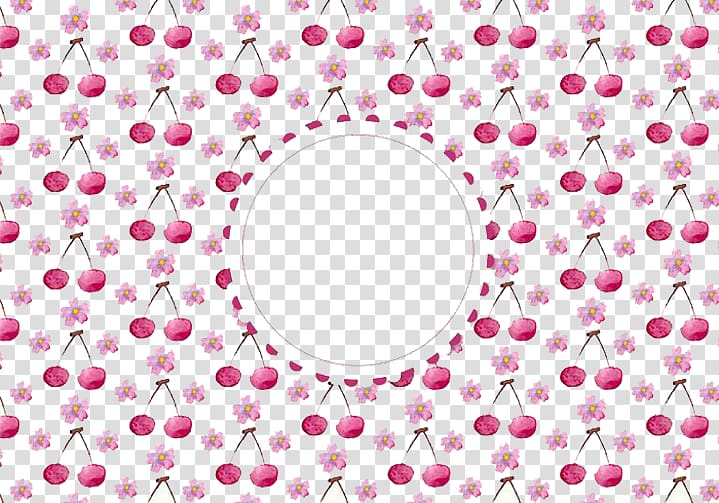 Watercolor painting Cherry blossom Pattern, Litchi fruit cherry compote transparent background PNG clipart